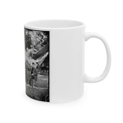 Portrait Of Brig. Gen. Napoleon B. Mclaughlin, Officer Of The Federal Army, And Staff, Vicinity Of Washington, D.C. (U.S. Civil War) White Coffee Mug - Go Mug Yourself