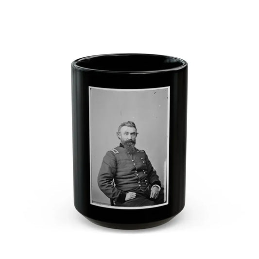 Portrait Of Brig. Gen. Nathan Kimball, Officer Of The Federal Army (Maj. Gen. As Of Feb. 1, 1865) (U.S. Civil War) Black Coffee Mug 15oz - Go Mug Yourself