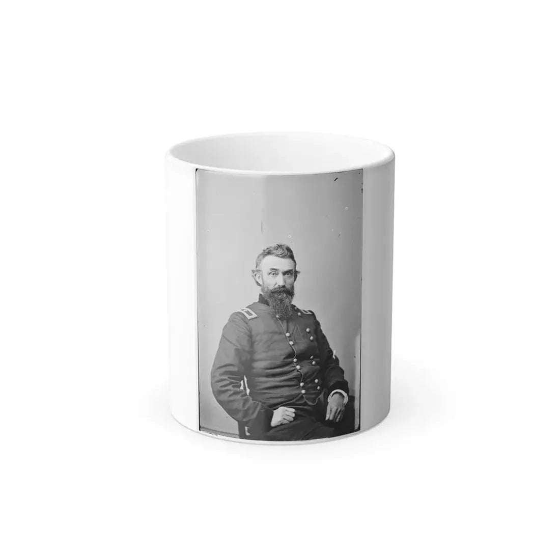 Portrait of Brig. Gen. Nathan Kimball, Officer of the Federal Army (Maj. Gen. As of Feb. 1, 1865) (U.S. Civil War) Color Changing Coffee Mug 11oz - Go Mug Yourself