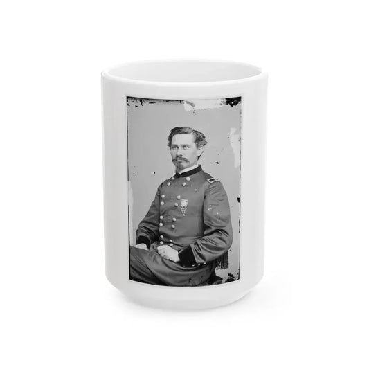 Portrait Of Brig. Gen. Orlando M. Poe, Officer Of The Federal Army (U.S. Civil War) White Coffee Mug 15oz - Go Mug Yourself