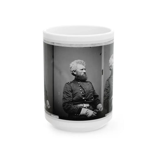 Portrait Of Brig. Gen. Robert Huston Milroy, Officer Of The Federal Army (Maj. Gen. From Nov. 29, 1862) (U.S. Civil War) White Coffee Mug 15oz - Go Mug Yourself