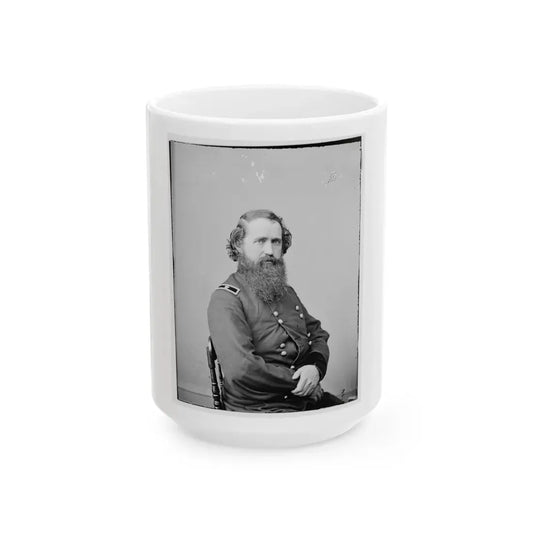 Portrait Of Brig. Gen. Robert Mitchell, Officer Of The Federal Army (U.S. Civil War) White Coffee Mug 15oz - Go Mug Yourself
