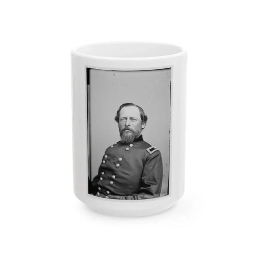 Portrait Of Brig. Gen. Samuel Kosciuzko Zook, Officer Of The Federal Army (U.S. Civil War) White Coffee Mug 15oz - Go Mug Yourself
