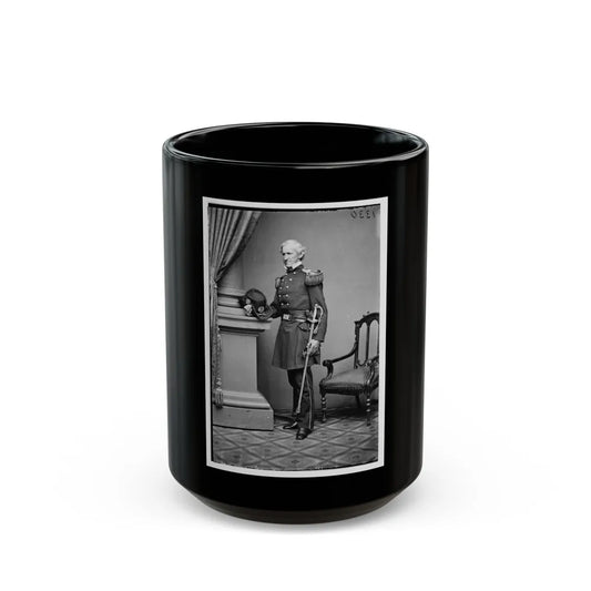 Portrait Of Brig. And Adjutant-Gen. Lorenzo Thomas, Officer Of The Federal Army (U.S. Civil War) Black Coffee Mug-15oz-Go Mug Yourself