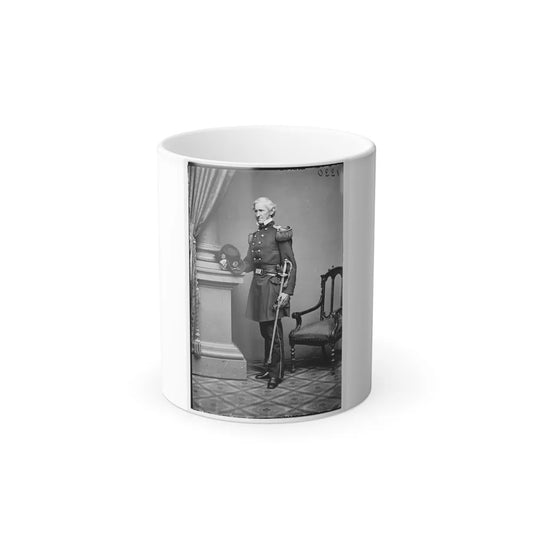 Portrait of Brig. And Adjutant-Gen. Lorenzo Thomas, Officer of the Federal Army (U.S. Civil War) Color Changing Coffee Mug 11oz-11oz-Go Mug Yourself