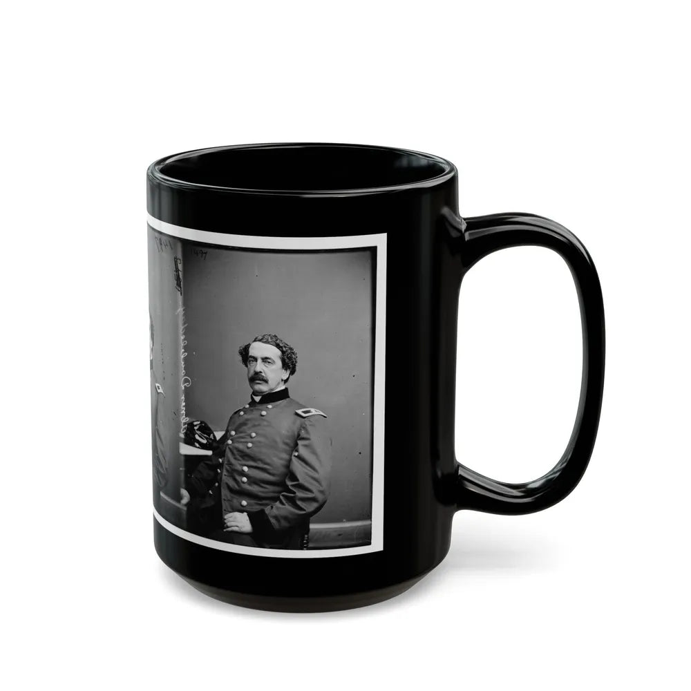 Portrait Of Brig. Gen. Abner Doubleday, Officer Of The Federal Army (Maj. Gen. From Nov. 29, 1862) (U.S. Civil War) Black Coffee Mug-Go Mug Yourself