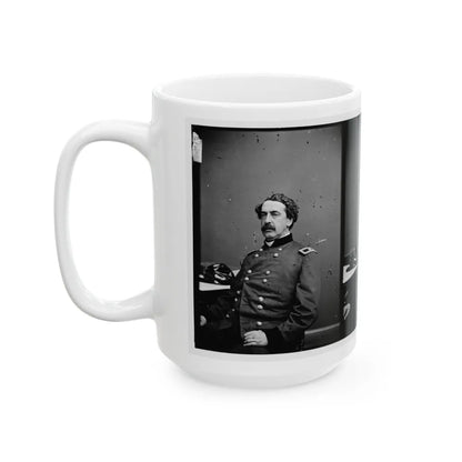 Portrait Of Brig. Gen. Abner Doubleday, Officer Of The Federal Army (Maj. Gen. From Nov. 29, 1862) (U.S. Civil War) White Coffee Mug-Go Mug Yourself