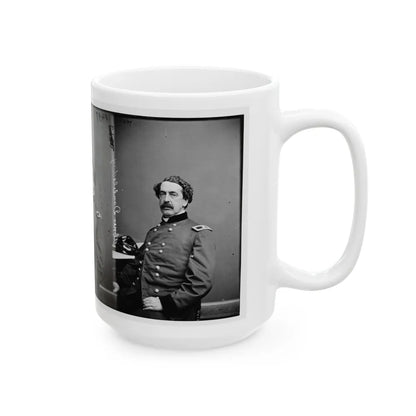 Portrait Of Brig. Gen. Abner Doubleday, Officer Of The Federal Army (Maj. Gen. From Nov. 29, 1862) (U.S. Civil War) White Coffee Mug-Go Mug Yourself