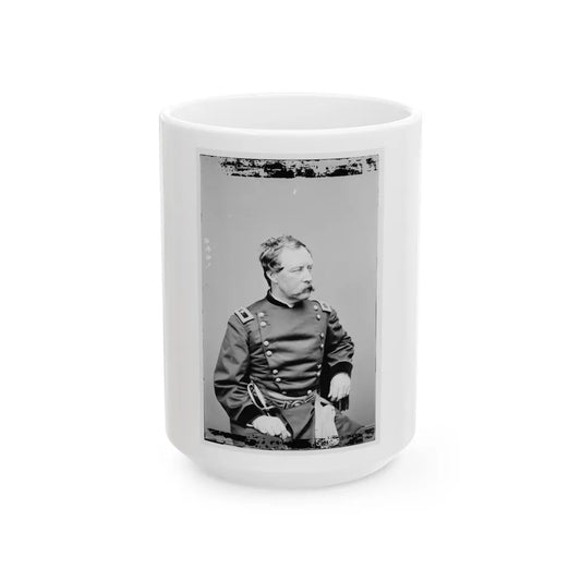 Portrait Of Brig. Gen. Albion P. Howe, Officer Of The Federal Army (U.S. Civil War) White Coffee Mug-15oz-Go Mug Yourself