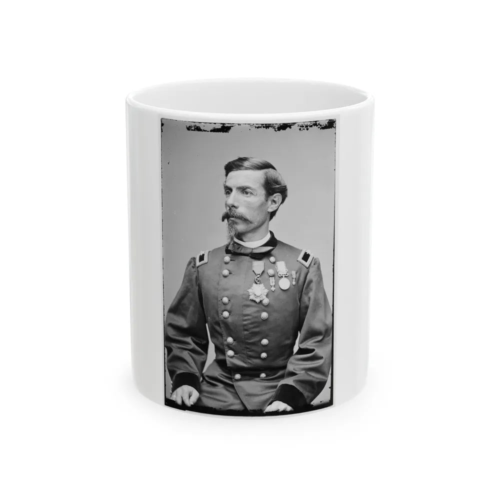 Portrait Of Brig. Gen. Alfred N. Duffie, Officer Of The Federal Army (U.S. Civil War) White Coffee Mug-11oz-Go Mug Yourself