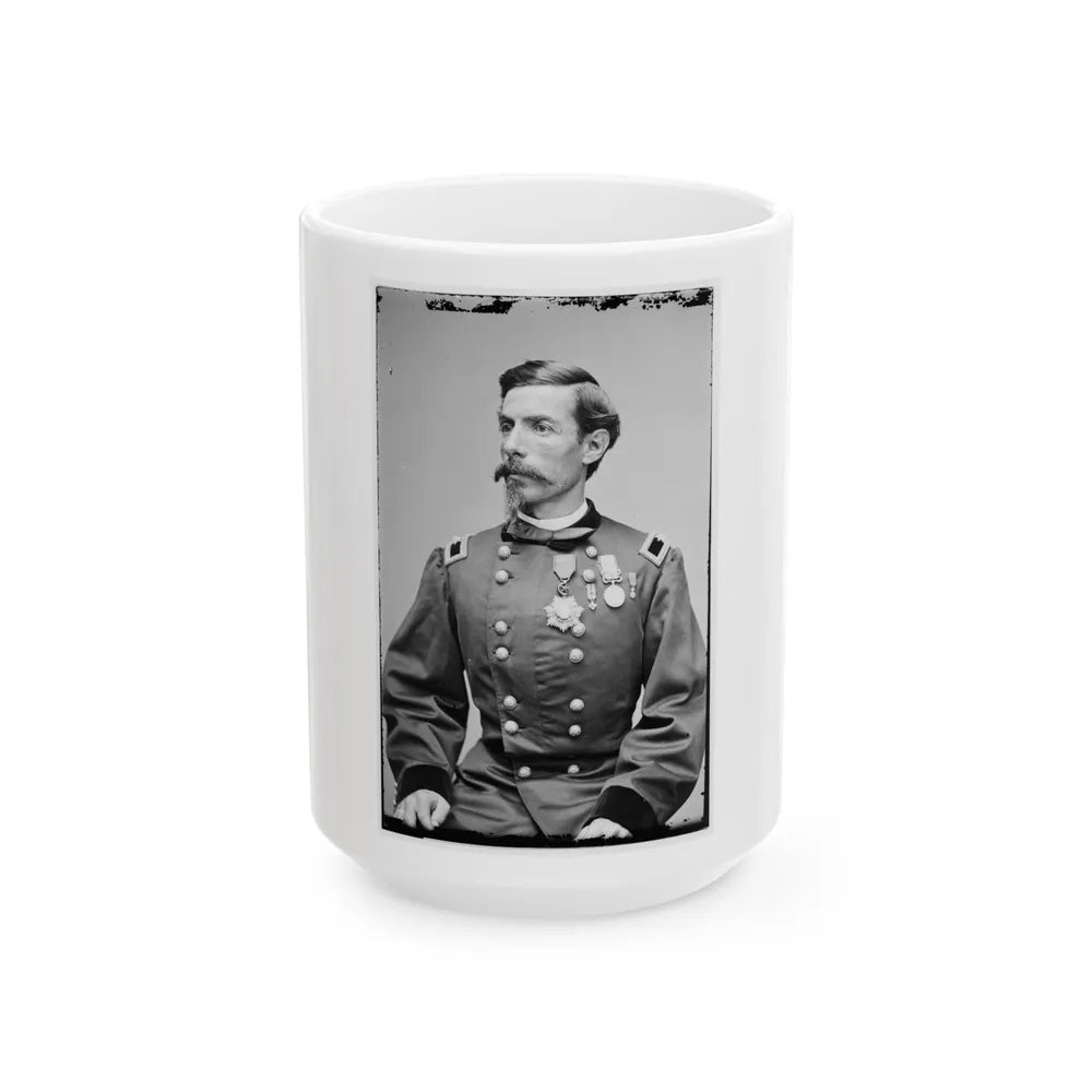 Portrait Of Brig. Gen. Alfred N. Duffie, Officer Of The Federal Army (U.S. Civil War) White Coffee Mug-15oz-Go Mug Yourself