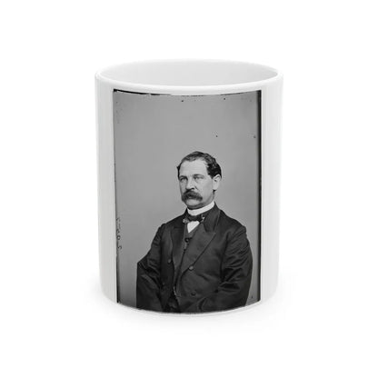 Portrait Of Brig. Gen. (As Of Mar. 13, 1865) Thomas Eckert, Officer Of The Federal Army (U.S. Civil War) White Coffee Mug-11oz-Go Mug Yourself