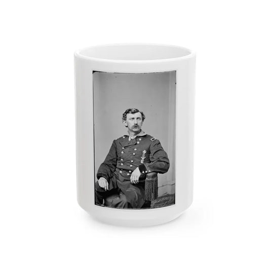 Portrait Of Brig. Gen. (As Of Mar. 7, 1865) George M. Love, Officer Of The Federal Army (U.S. Civil War) White Coffee Mug-15oz-Go Mug Yourself