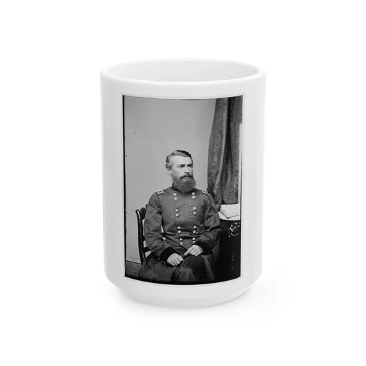 Portrait Of Brig. Gen. Herman Haupt, Officer Of The Federal Army (U.S. Civil War) White Coffee Mug-15oz-Go Mug Yourself