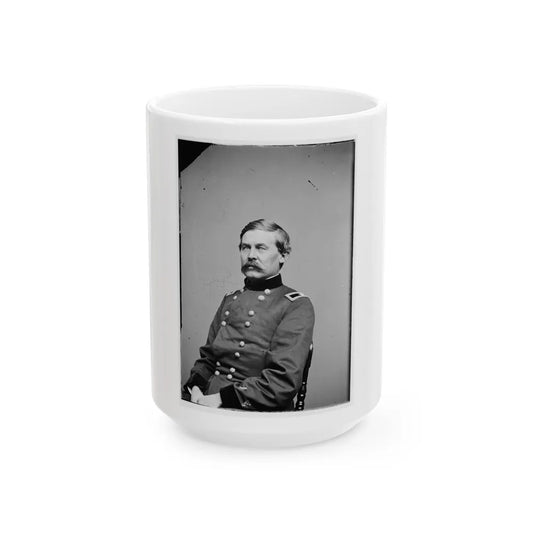 Portrait Of Brig. Gen. John Buford (Maj. Gen. From July 1, 1863), Officer Of The Federal Army (U.S. Civil War) White Coffee Mug-15oz-Go Mug Yourself