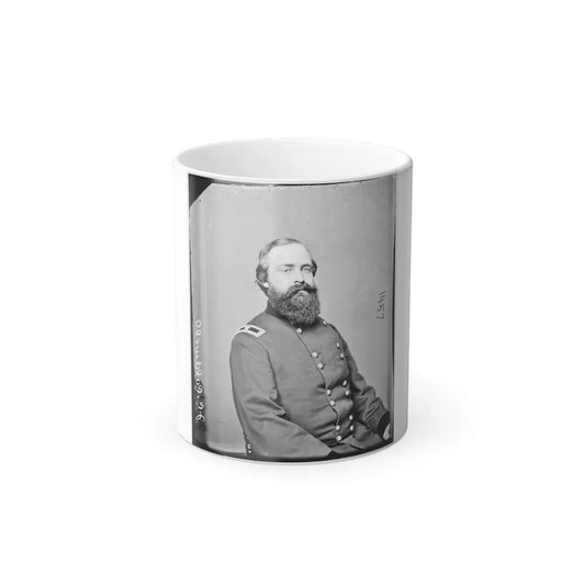 Portrait of Brig. Gen. John C. Caldwell, Officer of the Federal Army (U.S. Civil War) Color Changing Coffee Mug 11oz-11oz-Go Mug Yourself