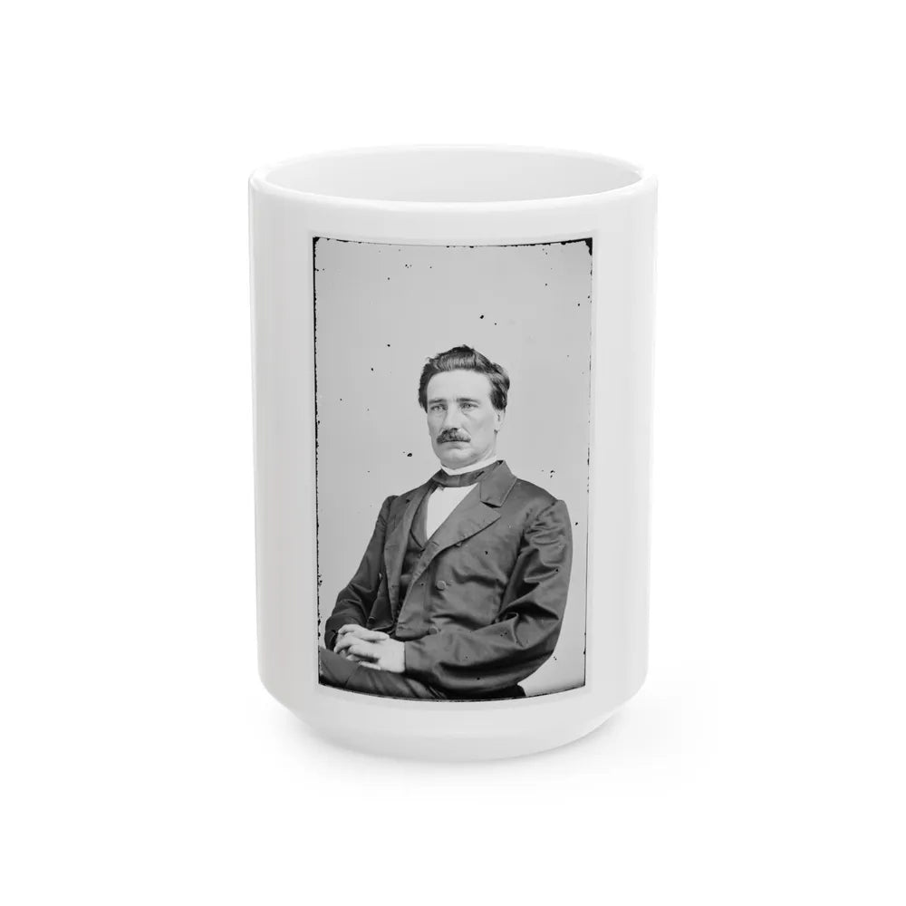 Portrait Of Brig. Gen. John D. Imboden, Officer Of The Confederate Army (U.S. Civil War) White Coffee Mug-15oz-Go Mug Yourself