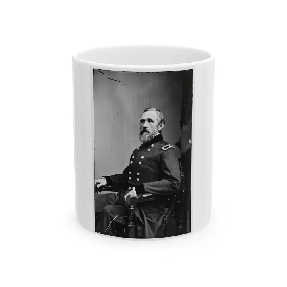 Portrait Of Brig. Gen. John G. Barnard, Officer Of The Federal Army (U.S. Civil War) White Coffee Mug-11oz-Go Mug Yourself