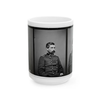 Portrait Of Brig. Gen. John Gibbon, Officer Of The Federal Army (Maj. Gen. From June 7, 1864) (U.S. Civil War) White Coffee Mug-15oz-Go Mug Yourself
