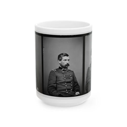 Portrait Of Brig. Gen. John Gibbon, Officer Of The Federal Army (Maj. Gen. From June 7, 1864) (U.S. Civil War) White Coffee Mug-15oz-Go Mug Yourself
