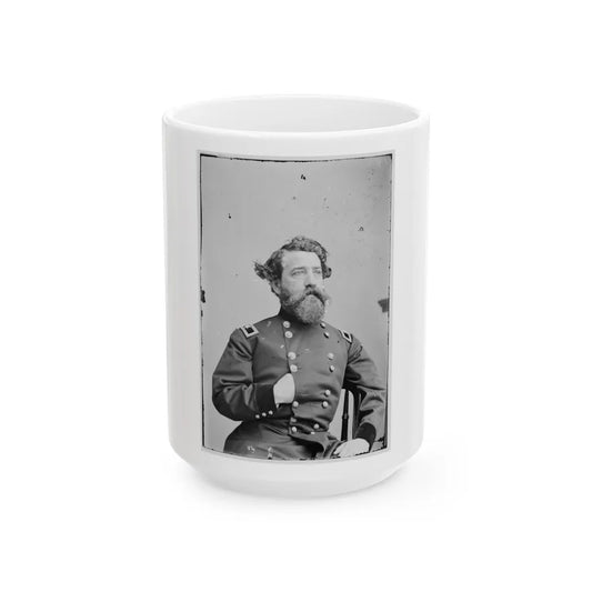 Portrait Of Brig. Gen. John M. Brannan (Maj. Gen. From Jan. 23, 1865), Officer Of The Federal Army (U.S. Civil War) White Coffee Mug-15oz-Go Mug Yourself