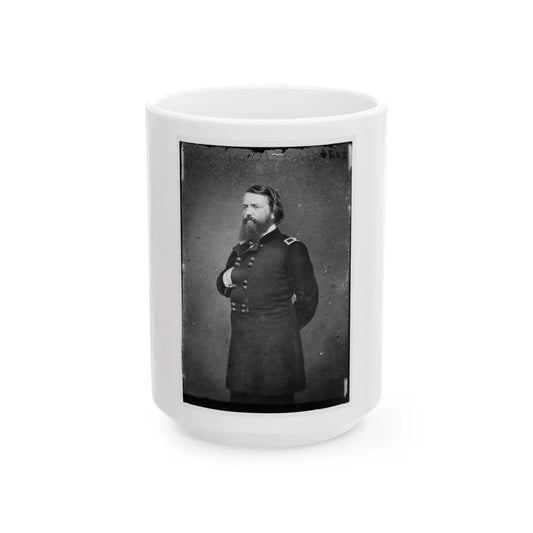 Portrait Of Brig. Gen. John Pope, Officer Of The Federal Army (Maj. Gen. After Mar. 21, 1862) (U.S. Civil War) White Coffee Mug-15oz-Go Mug Yourself