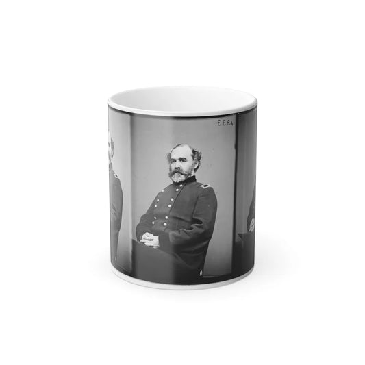 Portrait of Brig. Gen. Montgomery C. Meigs, Quartermaster-General, Officer of the Federal Army (Maj. Gen. From July 5, 1864) (U.S. Civil War) Color Changing Coffee Mug 11oz-11oz-Go Mug Yourself