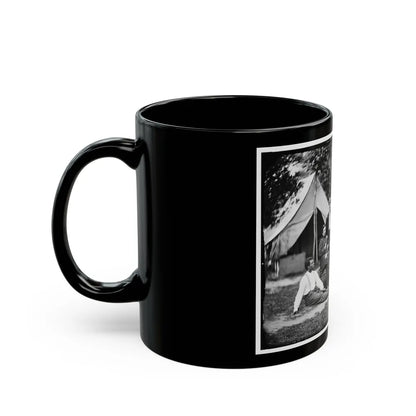 Portrait Of Brig. Gen. Napoleon B. Mclaughlin, Officer Of The Federal Army, And Staff, Vicinity Of Washington, D.C. (U.S. Civil War) Black Coffee Mug-Go Mug Yourself