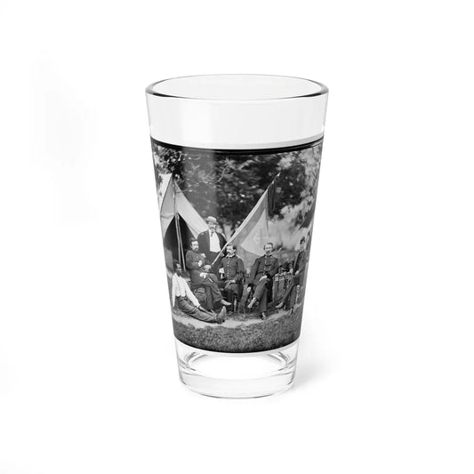 Portrait Of Brig. Gen. Napoleon B. Mclaughlin, Officer Of The Federal Army, And Staff, Vicinity Of Washington, D.C. (U.S. Civil War) Pint Glass 16oz-16oz-Go Mug Yourself