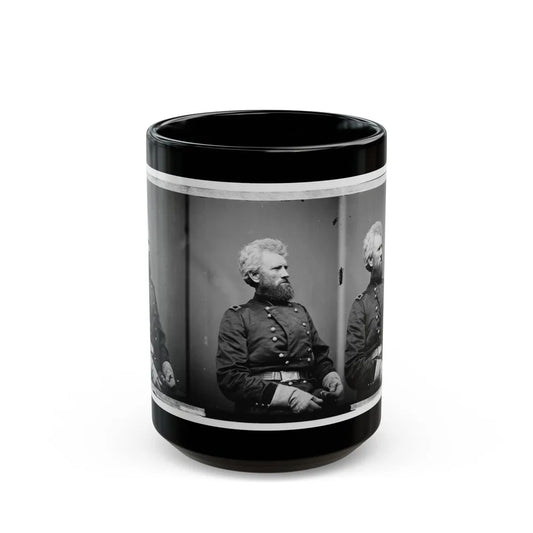 Portrait Of Brig. Gen. Robert Huston Milroy, Officer Of The Federal Army (Maj. Gen. From Nov. 29, 1862) (U.S. Civil War) Black Coffee Mug-15oz-Go Mug Yourself
