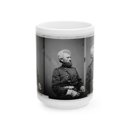 Portrait Of Brig. Gen. Robert Huston Milroy, Officer Of The Federal Army (Maj. Gen. From Nov. 29, 1862) (U.S. Civil War) White Coffee Mug-15oz-Go Mug Yourself
