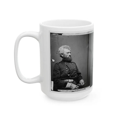 Portrait Of Brig. Gen. Robert Huston Milroy, Officer Of The Federal Army (Maj. Gen. From Nov. 29, 1862) (U.S. Civil War) White Coffee Mug-Go Mug Yourself