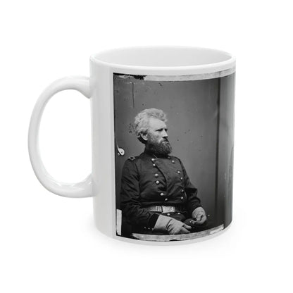Portrait Of Brig. Gen. Robert Huston Milroy, Officer Of The Federal Army (Maj. Gen. From Nov. 29, 1862) (U.S. Civil War) White Coffee Mug-Go Mug Yourself