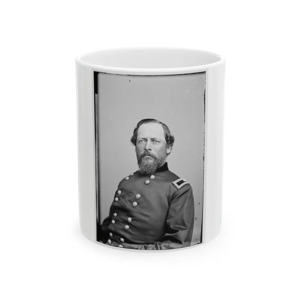 Portrait Of Brig. Gen. Samuel Kosciuzko Zook, Officer Of The Federal Army (U.S. Civil War) White Coffee Mug-11oz-Go Mug Yourself