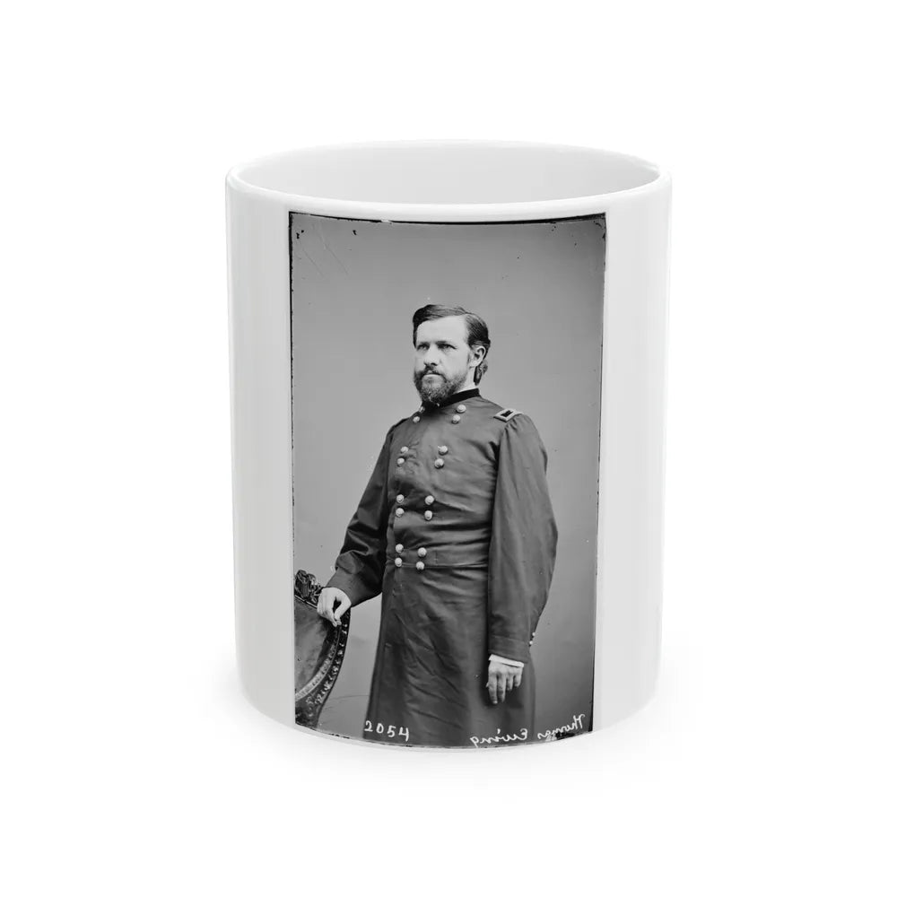 Portrait Of Brig. Gen. Thomas Ewing, Jr., Officer Of The Federal Army (U.S. Civil War) White Coffee Mug-11oz-Go Mug Yourself