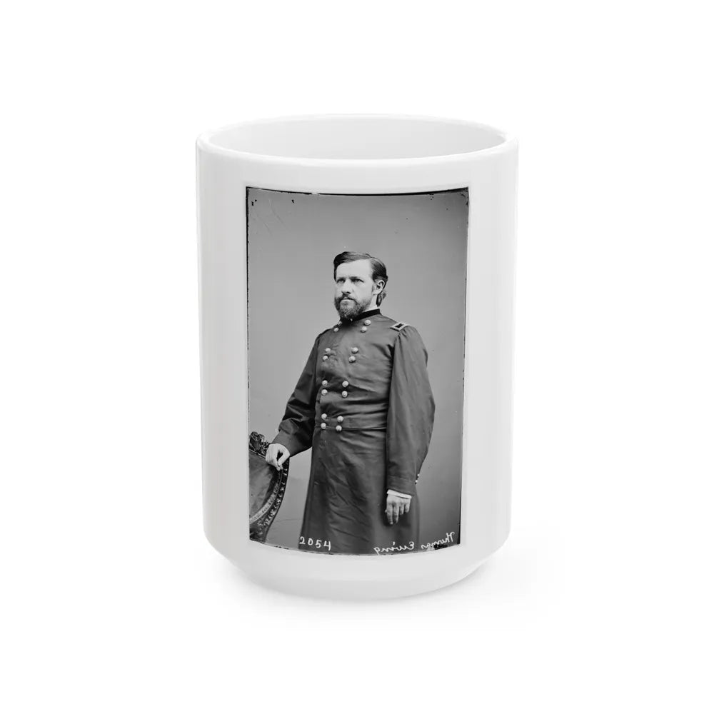 Portrait Of Brig. Gen. Thomas Ewing, Jr., Officer Of The Federal Army (U.S. Civil War) White Coffee Mug-15oz-Go Mug Yourself