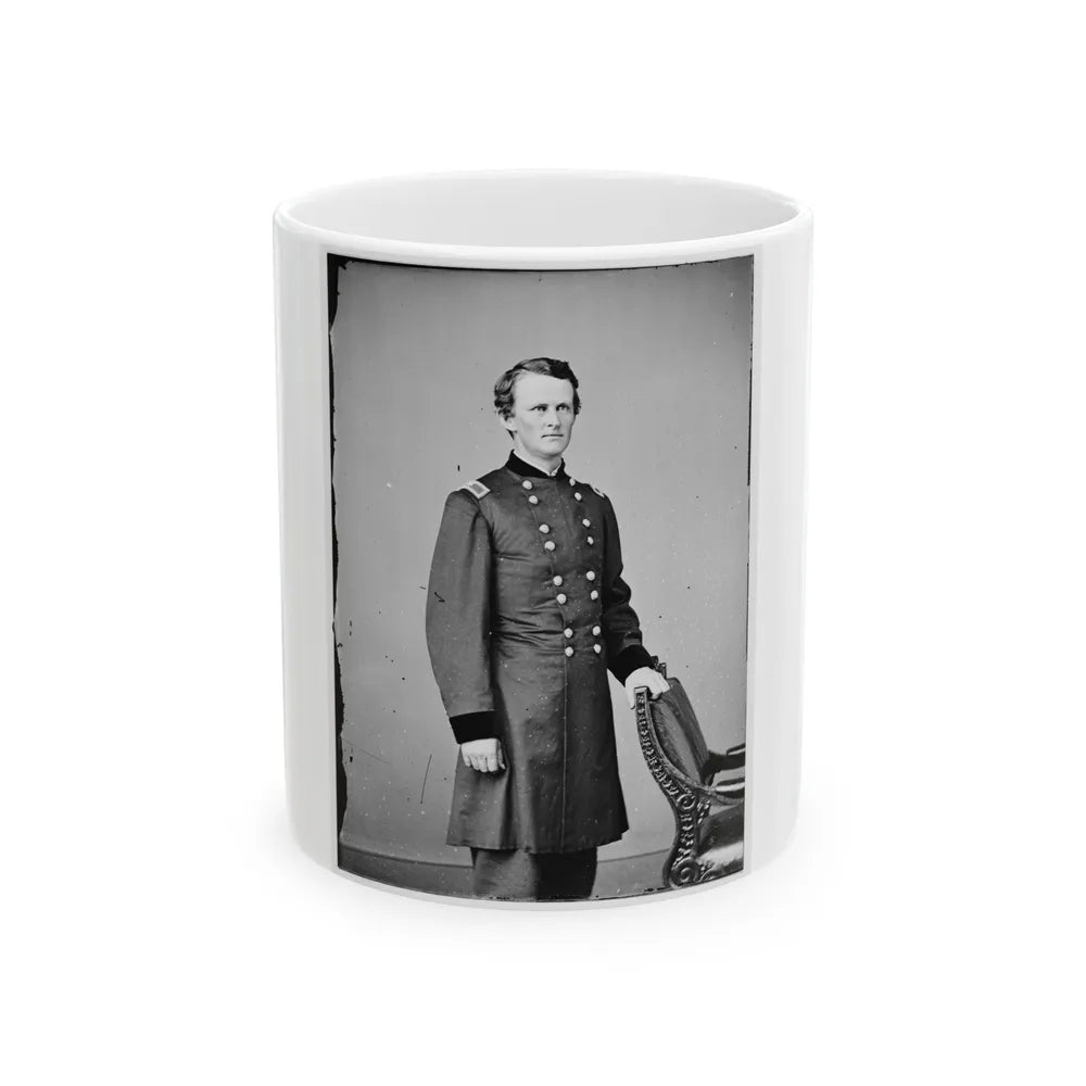 Portrait Of Brig. Gen. Wesley Merritt, Officer Of The Federal Army (U.S. Civil War) White Coffee Mug-11oz-Go Mug Yourself