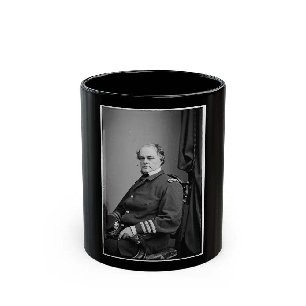 Portrait Of Capt. John Rodgers, Officer Of The Federal Navy (Commodore From June 17, 1863) (U.S. Civil War) Black Coffee Mug-11oz-Go Mug Yourself