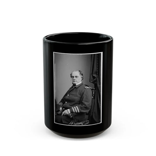 Portrait Of Capt. John Rodgers, Officer Of The Federal Navy (Commodore From June 17, 1863) (U.S. Civil War) Black Coffee Mug-15oz-Go Mug Yourself