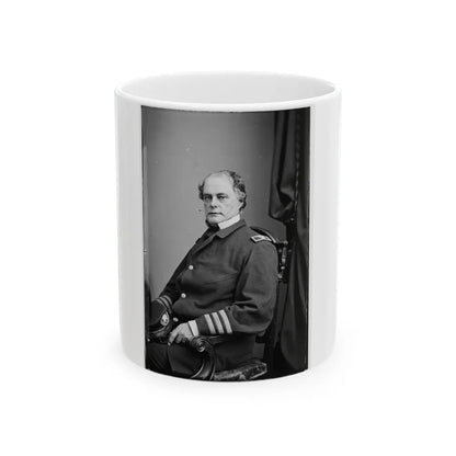 Portrait Of Capt. John Rodgers, Officer Of The Federal Navy (Commodore From June 17, 1863) (U.S. Civil War) White Coffee Mug-11oz-Go Mug Yourself