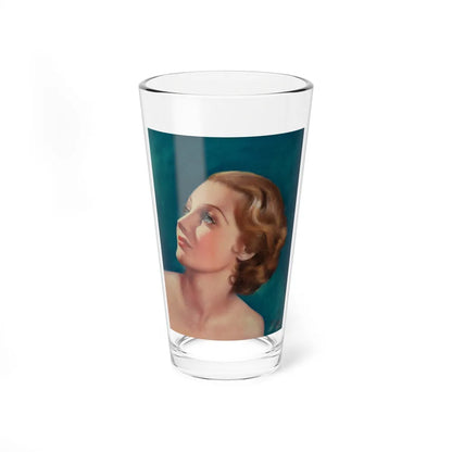 Portrait of Carole Lombard, magazine cover (Magazine Illustration) Pint Glass 16oz-16oz-Go Mug Yourself