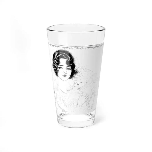 Portrait of Charles, Anne Morrow Lindbergh, and Charles Jr., 1930 (Magazine Illustration) Pint Glass 16oz 16oz - Go Mug Yourself
