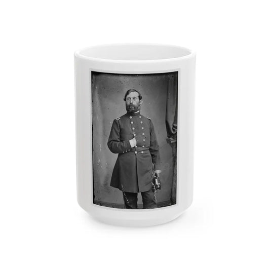 Portrait Of Col. Henry J. Hunt, Officer Of The Federal Army (Maj. Gen. From July 6, 1863) (U.S. Civil War) White Coffee Mug-15oz-Go Mug Yourself