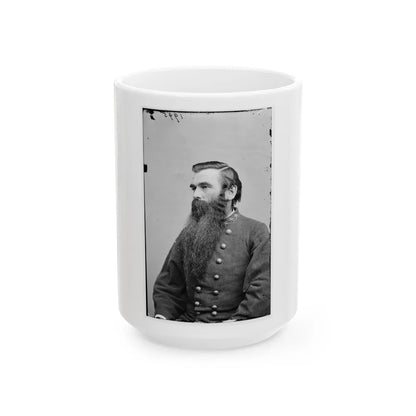 Portrait Of Col. John S. Green, Officer Of The Confederate Army (U.S. Civil War) White Coffee Mug-15oz-Go Mug Yourself