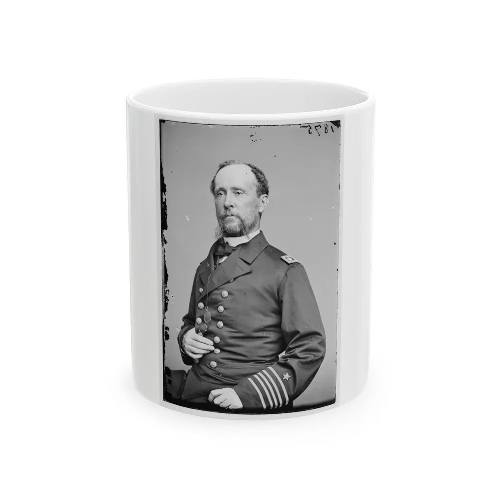 Portrait Of Commander C. R. Perry Rodgers, Officer Of The Federal Navy (U.S. Civil War) White Coffee Mug-11oz-Go Mug Yourself