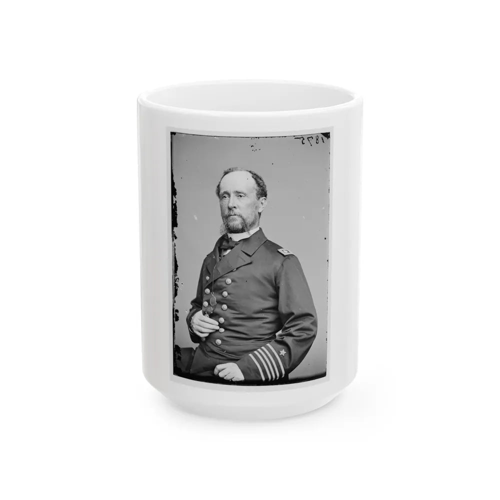 Portrait Of Commander C. R. Perry Rodgers, Officer Of The Federal Navy (U.S. Civil War) White Coffee Mug-15oz-Go Mug Yourself