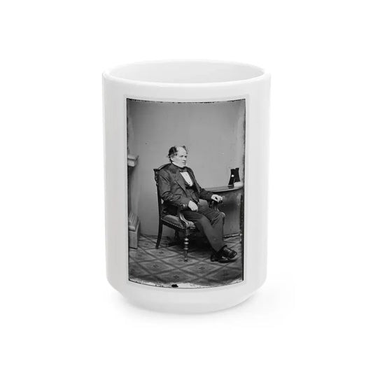 Portrait Of Commander Matthew F. Maury, Officer Of The Confederate Navy (U.S. Civil War) White Coffee Mug 15oz - Go Mug Yourself