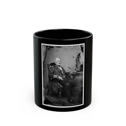 Portrait Of Commodore Franklin Buchanan, C.S.N., Officer Of The Confederate Navy (U.S. Civil War) Black Coffee Mug-11oz-Go Mug Yourself