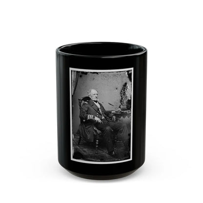 Portrait Of Commodore Franklin Buchanan, C.S.N., Officer Of The Confederate Navy (U.S. Civil War) Black Coffee Mug-15oz-Go Mug Yourself