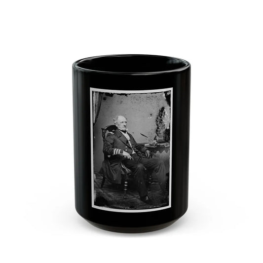 Portrait Of Commodore Franklin Buchanan, C.S.N., Officer Of The Confederate Navy (U.S. Civil War) Black Coffee Mug-15oz-Go Mug Yourself